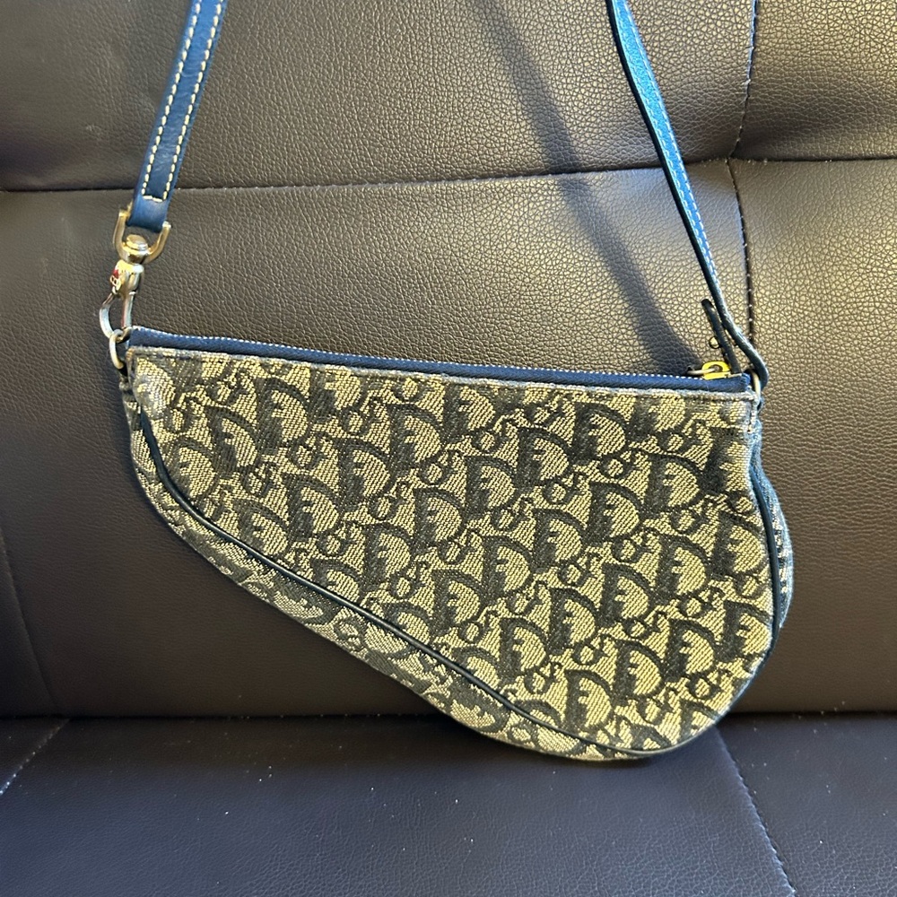 Blue and Gold Designer Women's Bag